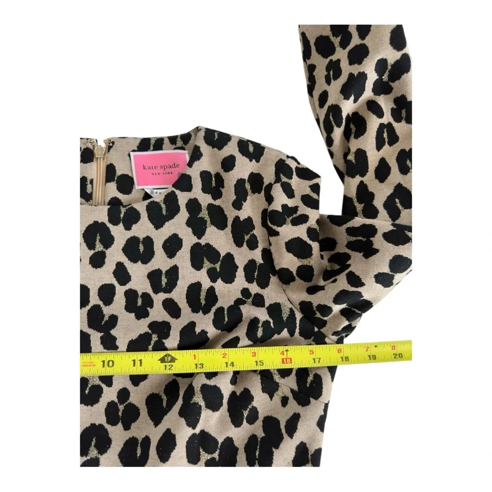 Kate Spade Women's Leopard Forest Feline Jacquard Fit and Flare Dress Size 4 - Picture 8 of 10